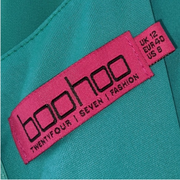 Boohoo Green Draped Dress - Picture 3 of 4